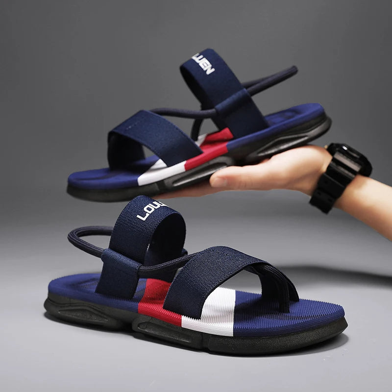 Men's Ankle Wrap Slip-Resistant Slide Slippers - Comfortable and Durable Footwear