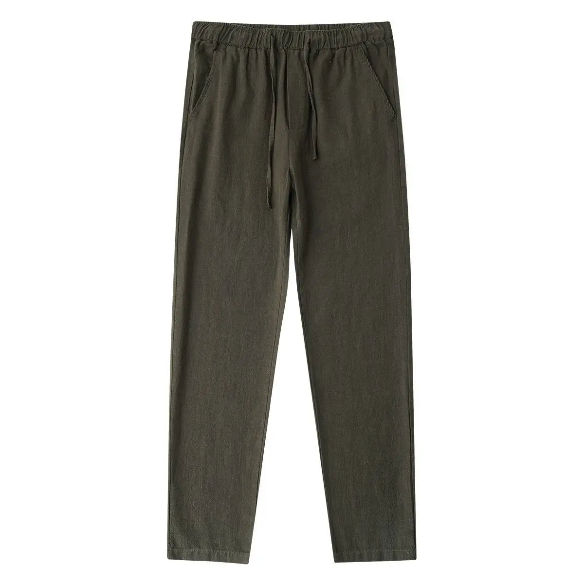 Men's Casual Lightweight Cotton Linen Wide Leg Pants
