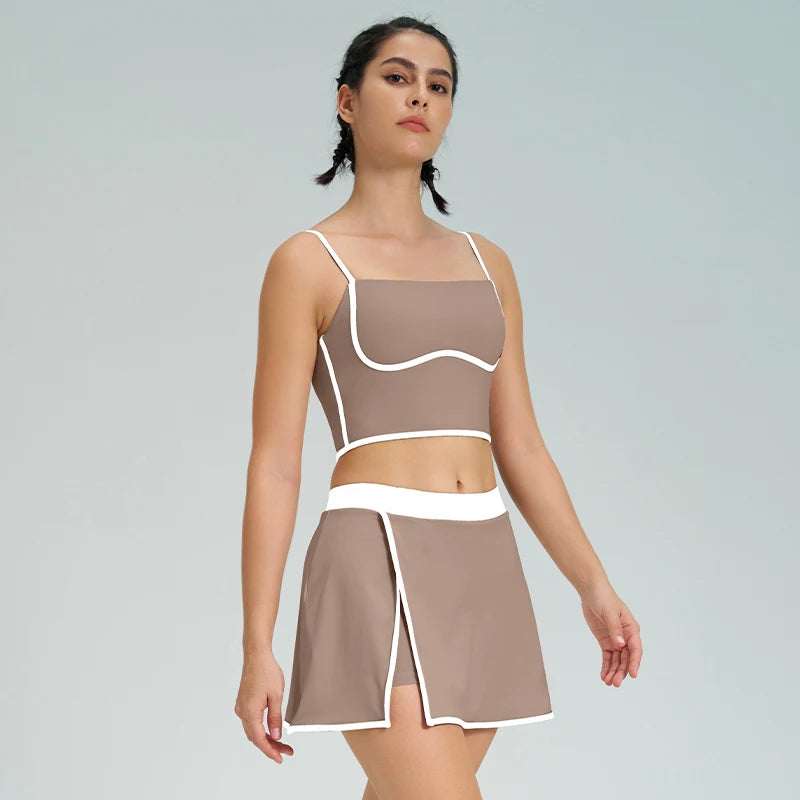 Women's 2-Piece Breathable Sportswear Set - Adjustable Bra & Fitness Leggings for Ultimate Comfort