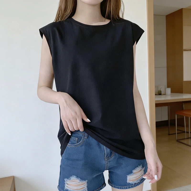 Women's Loose Sleeveless Tank Top - Casual Fit Vest