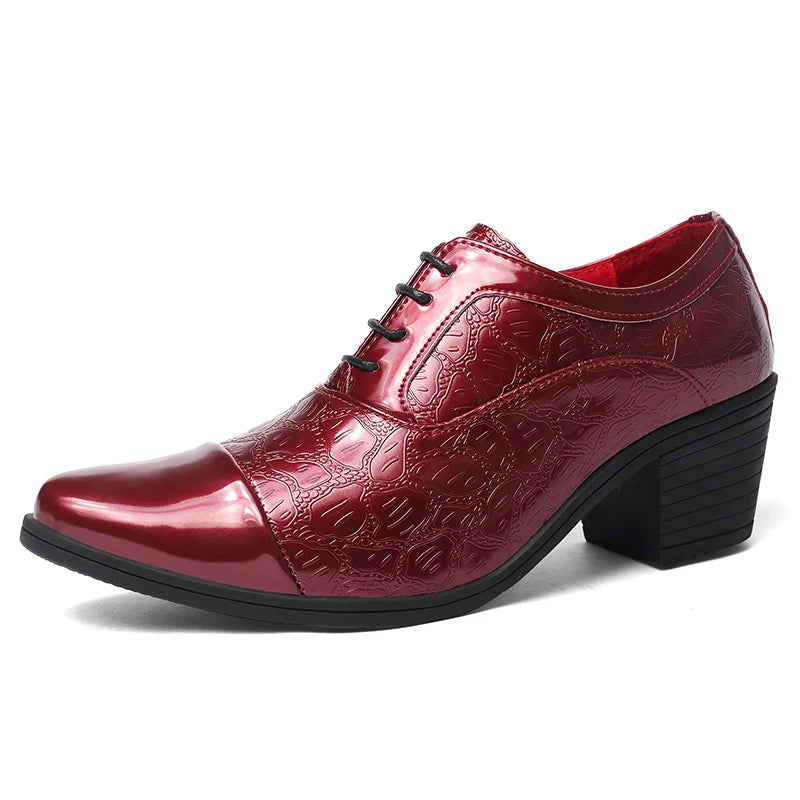 Luxury Men's Pointed Toe Elevation Shoes - Stylish Height-Enhancing Footwear