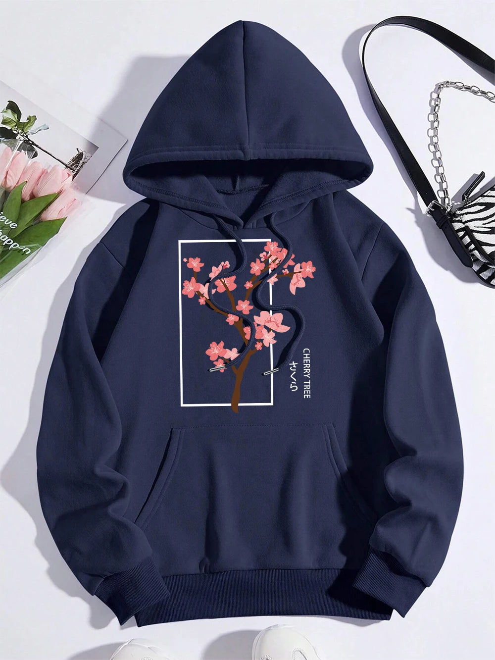 Cherry Blossom Tree in Full Bloom Women’s Loose Hoodie