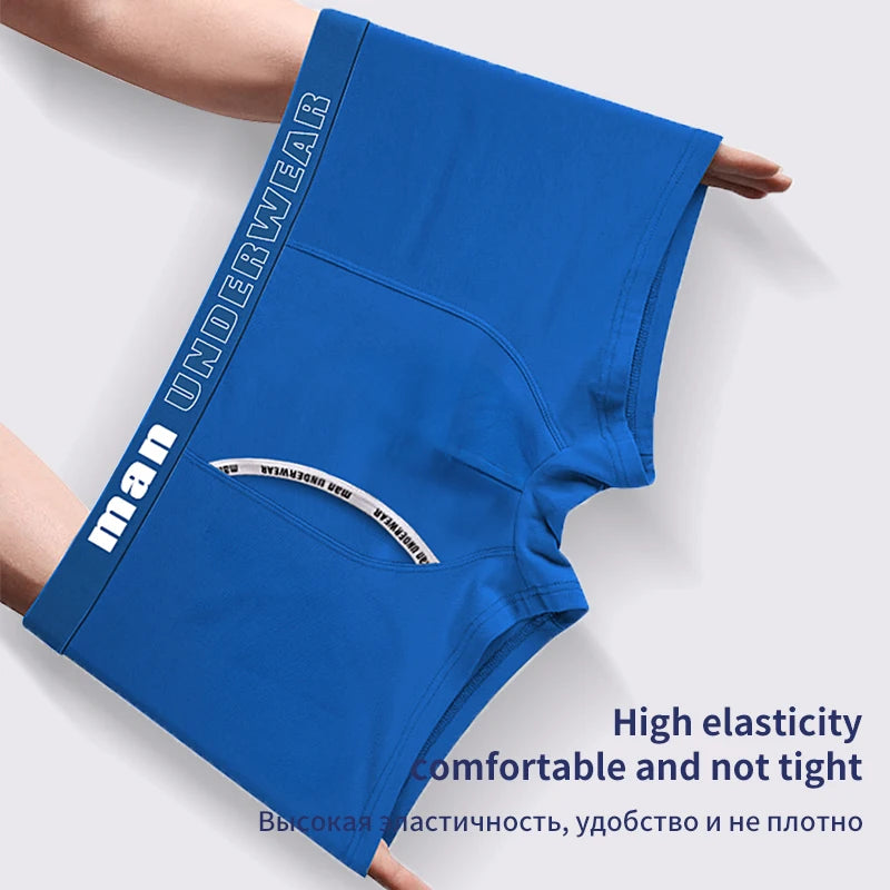 3-Pack Men's 100% Cotton Comfortable Fitted Boxers - Soft Close-Fitting Underwear