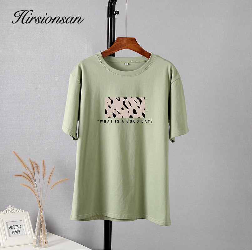 Women’s Oversized Cotton Leopard Print T-Shirt - Hirsionsan Fashion Top