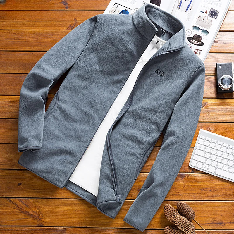 Men's Thermal Fleece Windbreaker Jacket - Various Colors