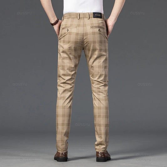 Men's Classic Stripe & Plaid Trousers – Stylish Men's Casual & Formal Pants