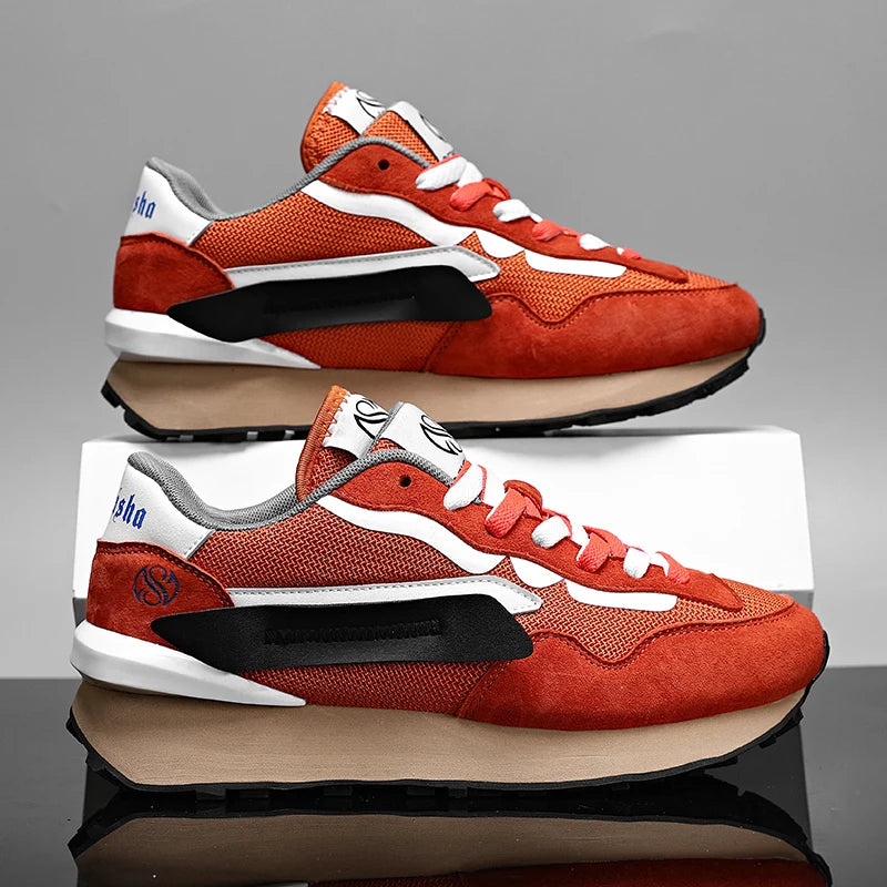 Lexsan Men’s Breathable Lace-Up Sneakers – Comfortable & Stylish Athletic Shoes for Men