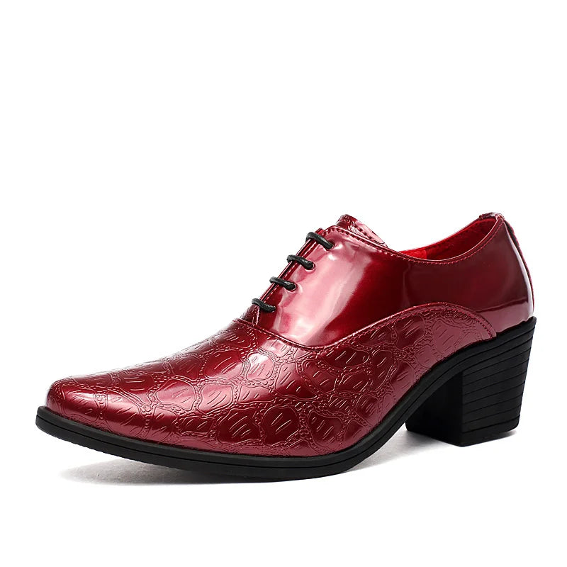 Luxury Men's Pointed Toe Elevation Shoes - Stylish Height-Enhancing Footwear