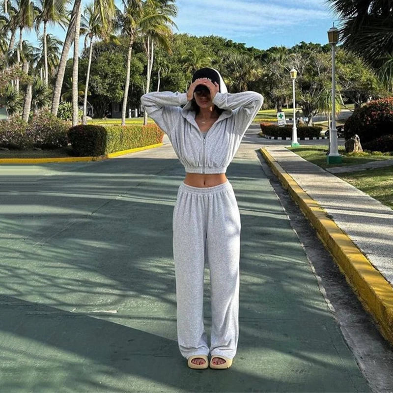 Women's 2-Piece Long Sleeve Hoodie & Sweatpants Set