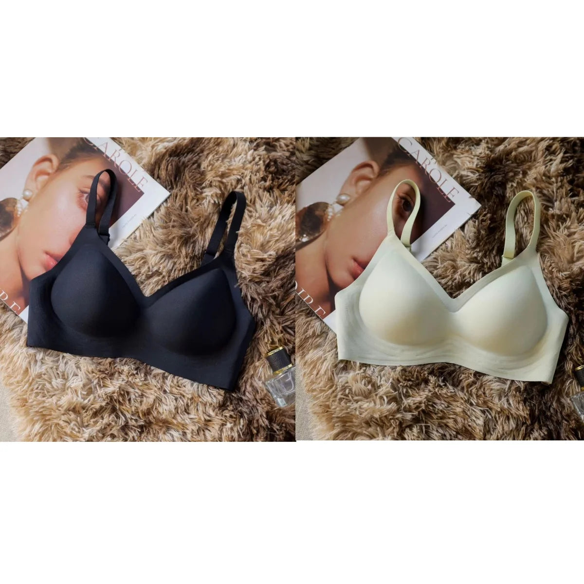 Seamless Push-Up Bra with Soft Support – Thin & Compact Design