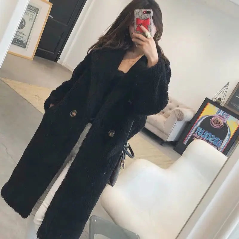 Women's Casual Loose Fit Faux Fur Coat – Thick, Warm, and Luxuriously Cozy Jacket
