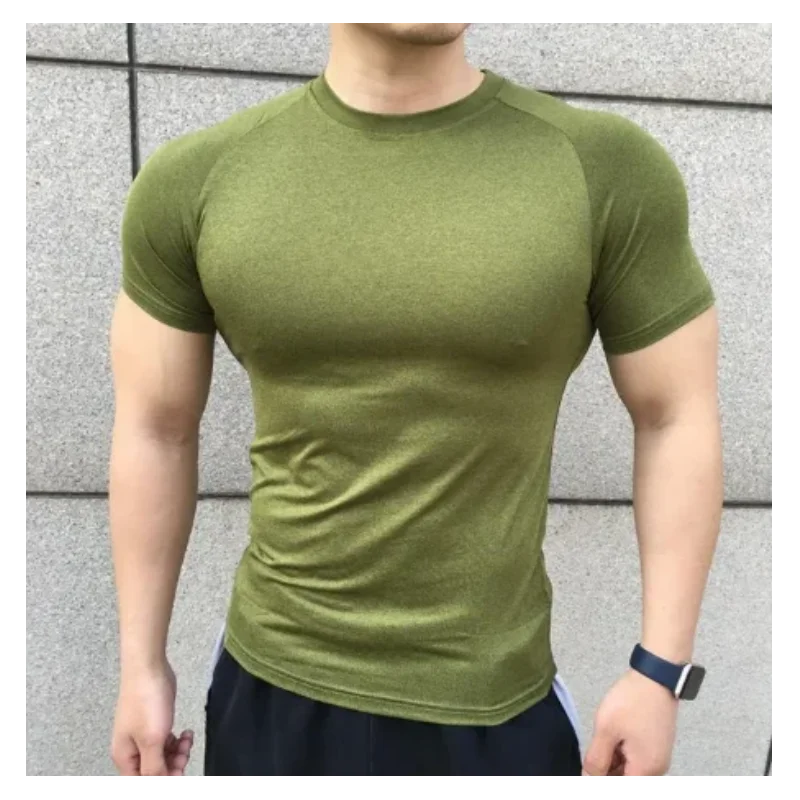 Men's Short Sleeve Fitness Compression T-Shirt - Various Colors