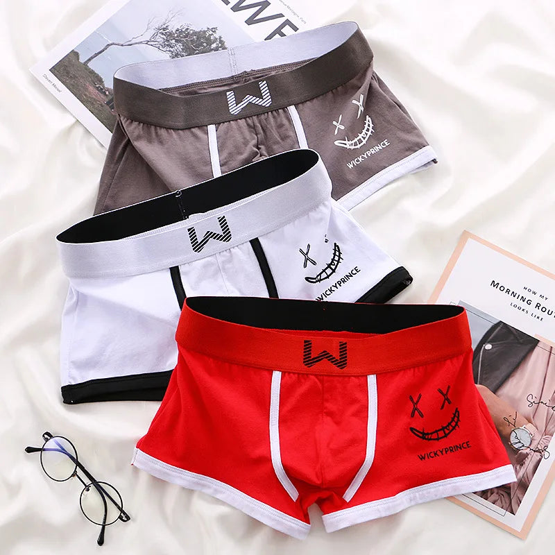 3-Pack Men's Cotton Boxer Shorts - Various Mixed Colors