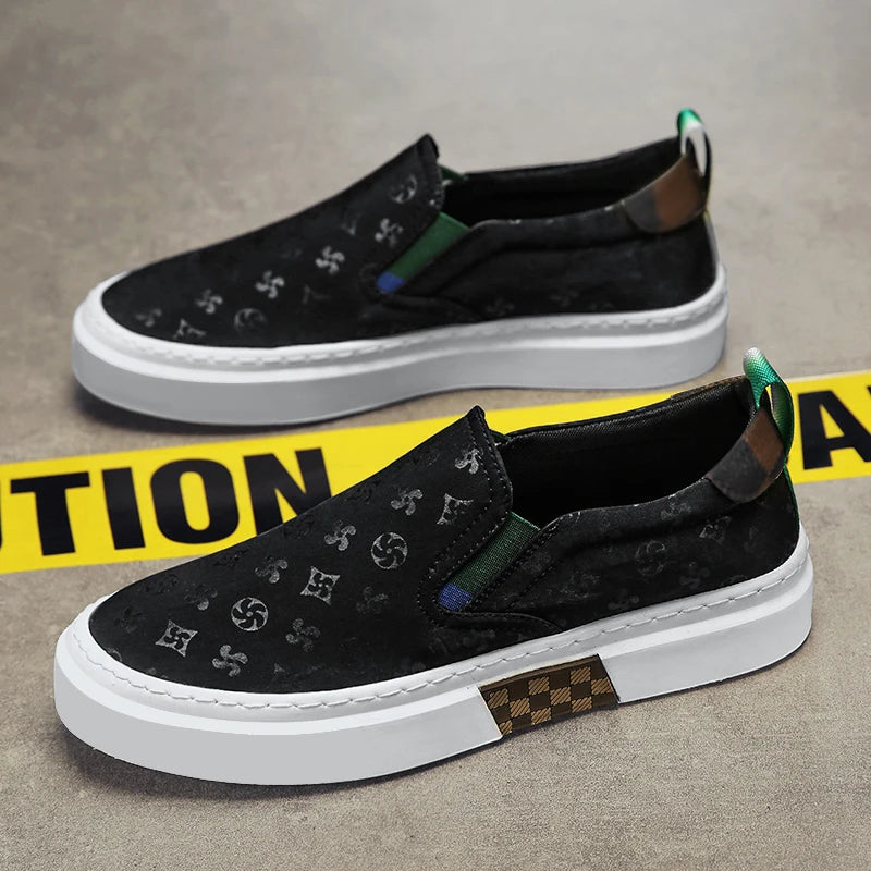 Men's Breathable Slip-On Sneakers - Flat Loafers for Men