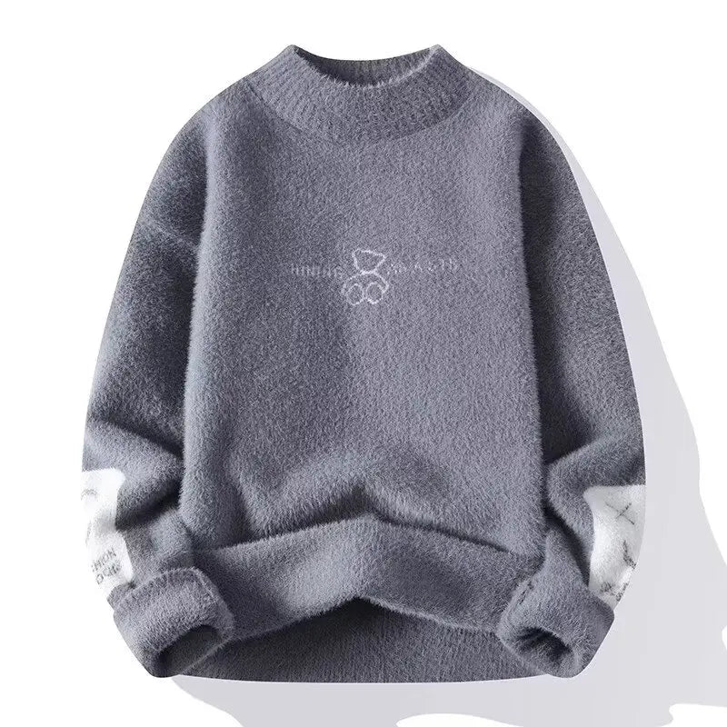 Men's O-Neck Knitted Sweater - Classic Men's Pullover for Casual & Formal Wear