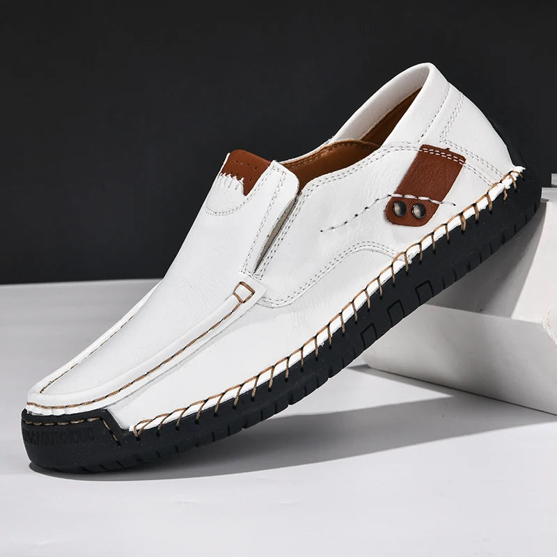 Men's Casual Slip-On Faux Leather Shoes - Various Colors