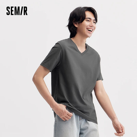 Semir Men's Slim-Fit V-Neck T-Shirt - Comfortable and Stylish Casual Wear