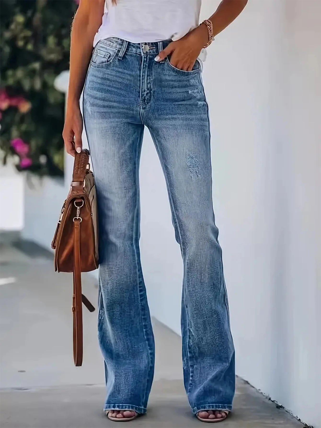 High Waist Women's Slimming Flared Denim Jeans