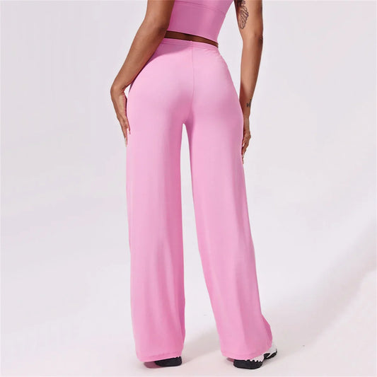 CEODOGG Women's Wide-Leg Sports Sweatpants with Loose Fit and Elastic Waist