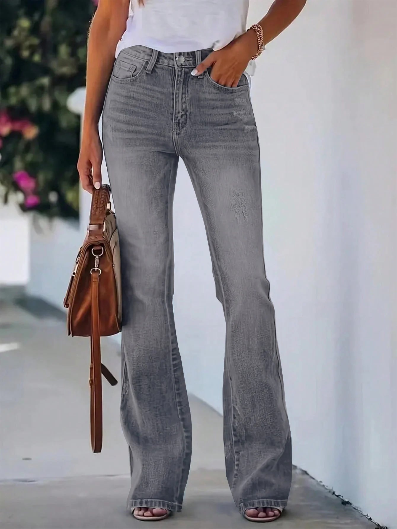 High Waist Women's Slimming Flared Denim Jeans