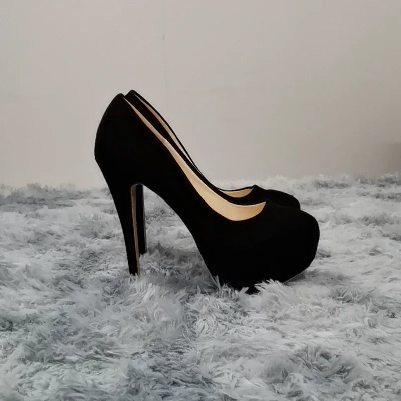 Women's 14cm Platform Heels - Super High Round Toe Stilettos
