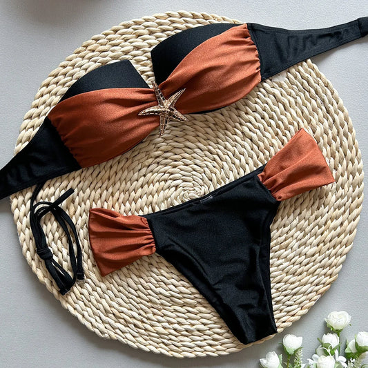 Women's Two-Piece Push-Up Bikini Set - Various Colors