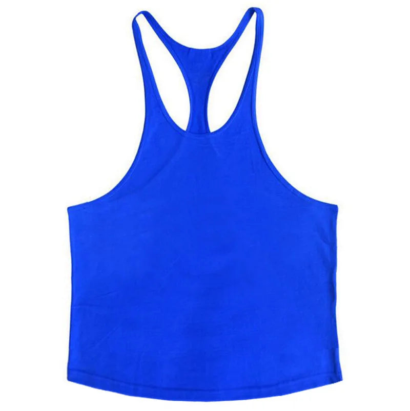 Men's Plain Color Thin Stringer Tank Top - Lightweight Sleeveless Gym Wear