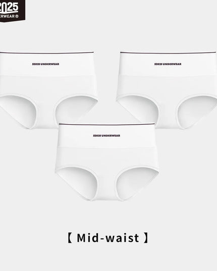 3-Piece Women's High-Waist & Mid-Waist Soft Briefs – Silky Feel with Gentle Shaping