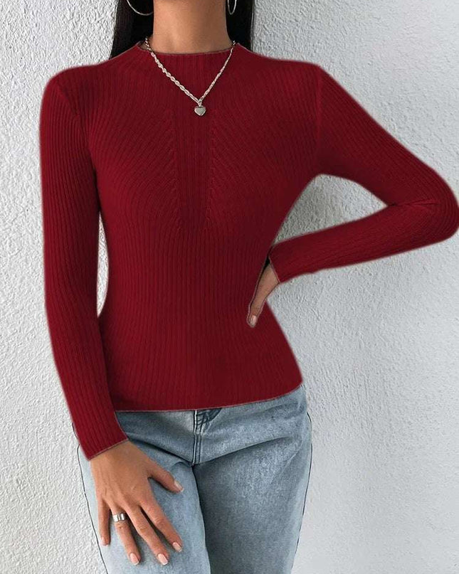Women's Slim Fit Long Sleeve Turtleneck Sweater