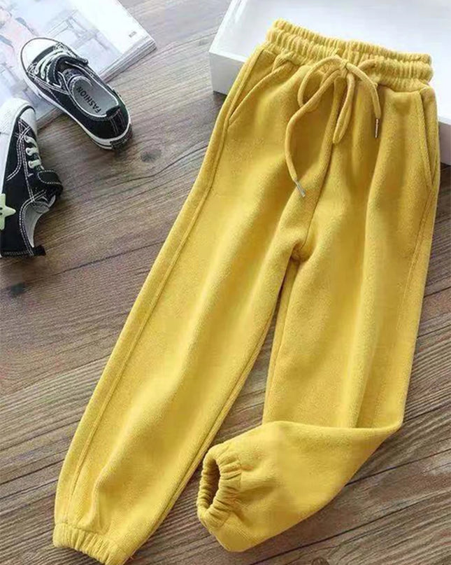 Women's Casual Style Thick Fleece Joggers - Various Colors