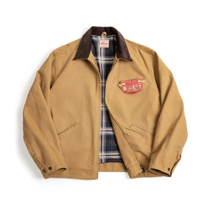 Men's Vintage Style Canvas Jacket with Lapel