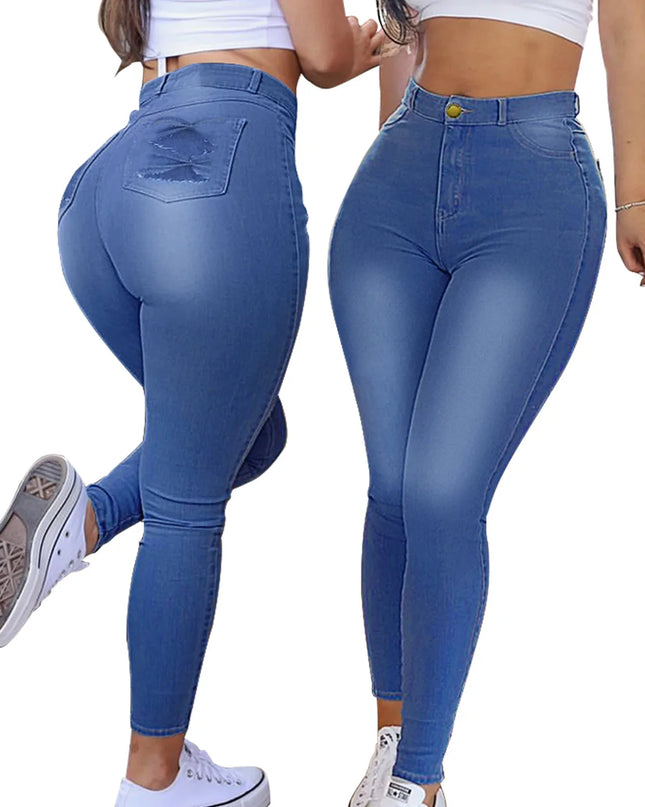 Women's Slim Fit Stretch Denim Pencil Pants