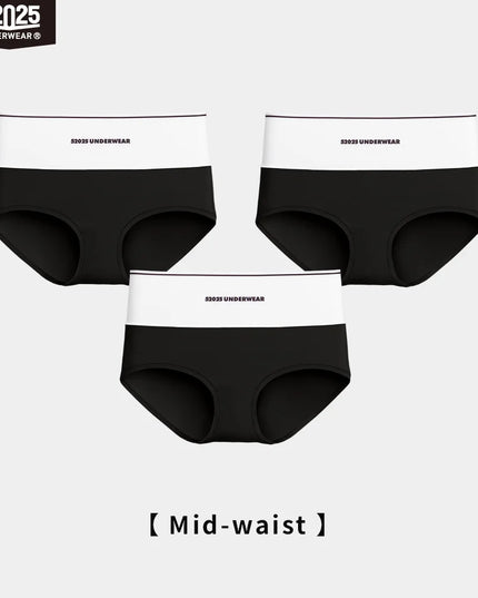 3-Piece Women's High-Waist & Mid-Waist Soft Briefs – Silky Feel with Gentle Shaping