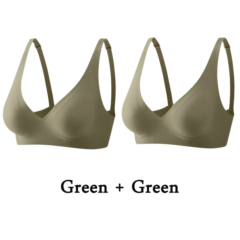 2-Pack Women’s Plus Size Seamless Wireless Bra