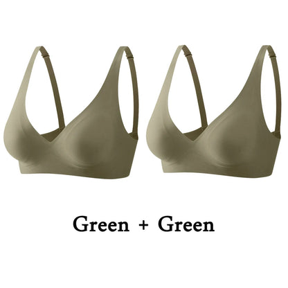 2-Pack Women’s Plus Size Seamless Wireless Bra