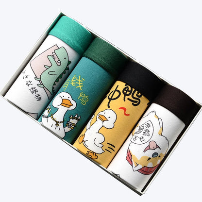 4-Pack Men's Animated Print Comfortable Briefs
