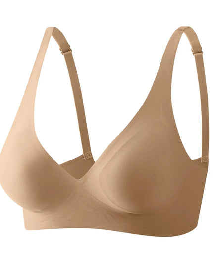 FINETOO Women's Soft Wireless Deep V Padded Bra