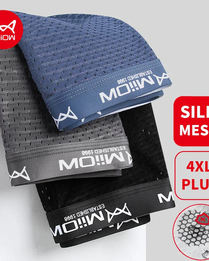 MiiOW Men's 3-Pack Mesh Boxer Briefs