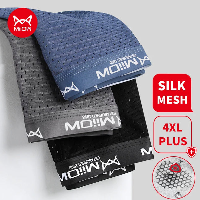 MiiOW Men's 3-Pack Mesh Boxer Briefs