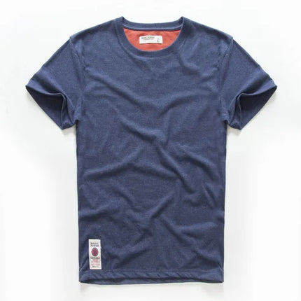 Men's Cotton Casual T-Shirt - Basic O-Neck Tee
