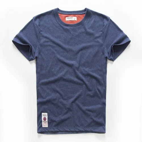Men's Cotton Casual T-Shirt - Basic O-Neck Tee