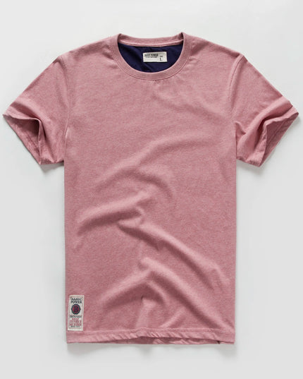 Men's Cotton Casual T-Shirt - Basic O-Neck Tee