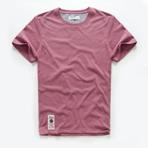 Men's Cotton Casual T-Shirt - Basic O-Neck Tee