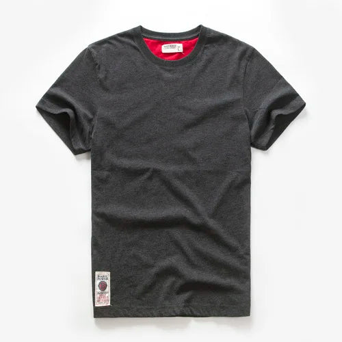 Men's Cotton Casual T-Shirt - Basic O-Neck Tee