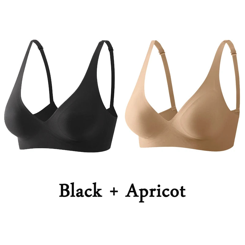 2-Pack Women’s Plus Size Seamless Wireless Bra