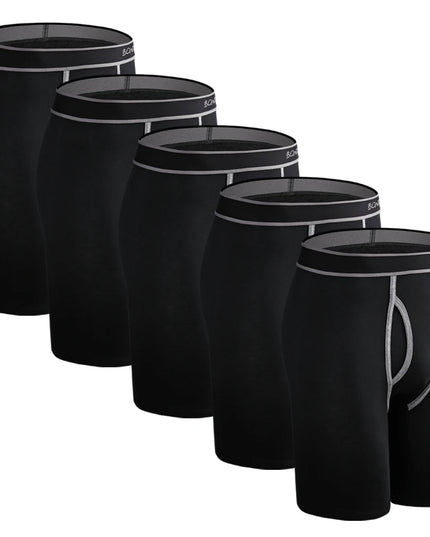 5 Pack Men's Cotton Boxer Shorts – Comfortable Breathable Men's Underwear Set