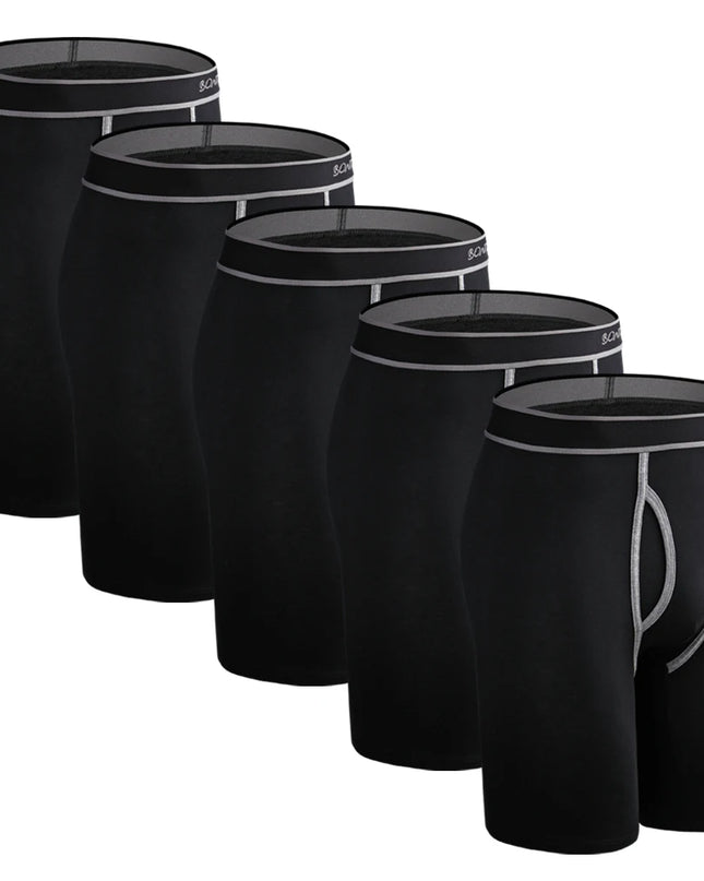 5 Pack Men's Cotton Boxer Shorts – Comfortable Breathable Men's Underwear Set
