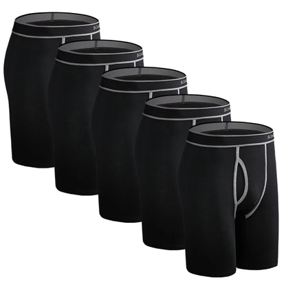 5 Pack Men's Cotton Boxer Shorts – Comfortable Breathable Men's Underwear Set