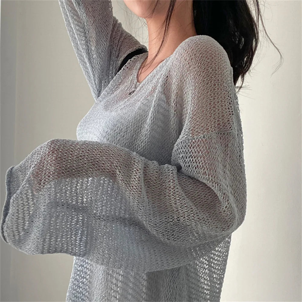Women's Hollow-Out Casual Sweater