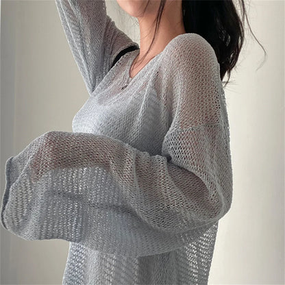 Women's Hollow-Out Casual Sweater